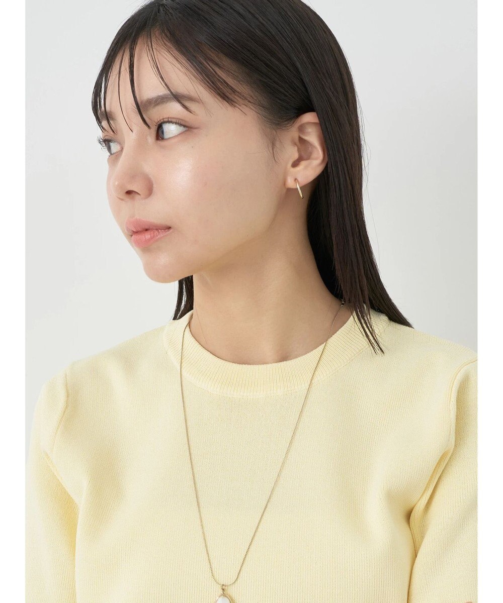 earth music&ecology 総針クルーネックハンソデプルオーバー 