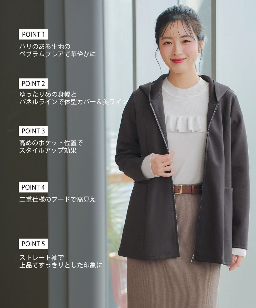 Tiaclasse ソフトダンボールバックフレアフーディー 