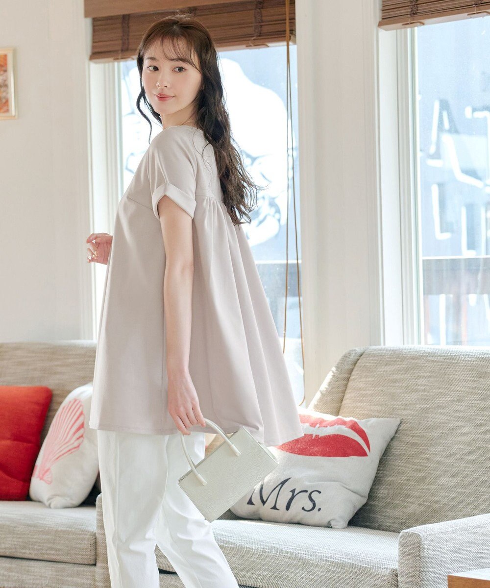 Tiaclasse 【UVカット・吸水速乾】 “きれい見え” バックフレアチュニック 