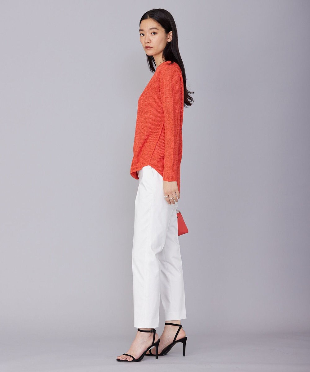 ICB 【洗える】T/Cストレッチサテン スティックパンツ 