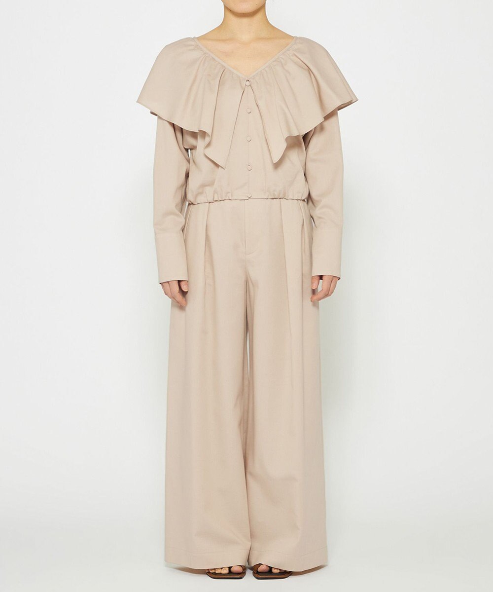 uncrave 【手洗い可】シャンブレー ラッフル ブラウス（uncrave WHITE） 