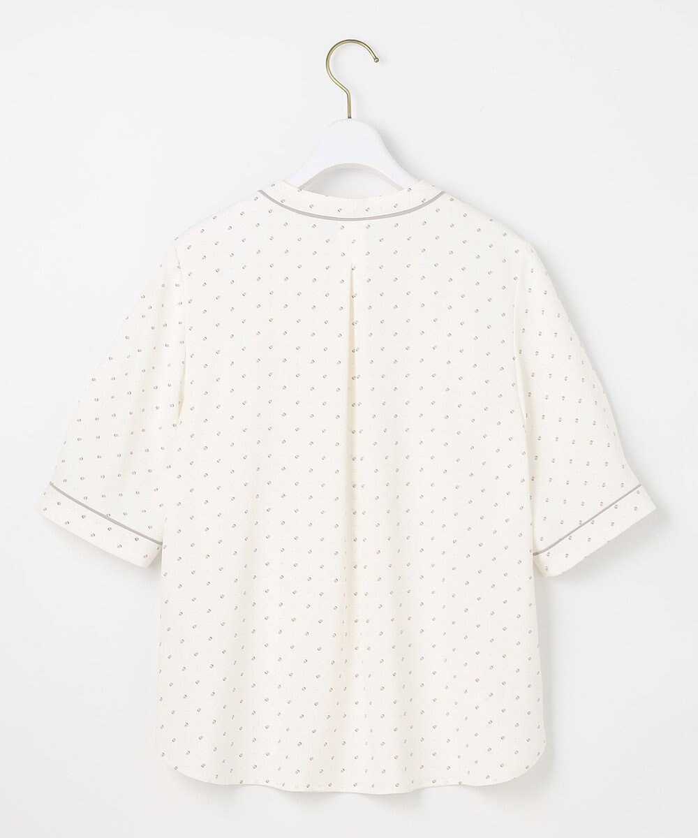 ANY SIS L 【洗える】バイカラーラッフルボウ ブラウス 