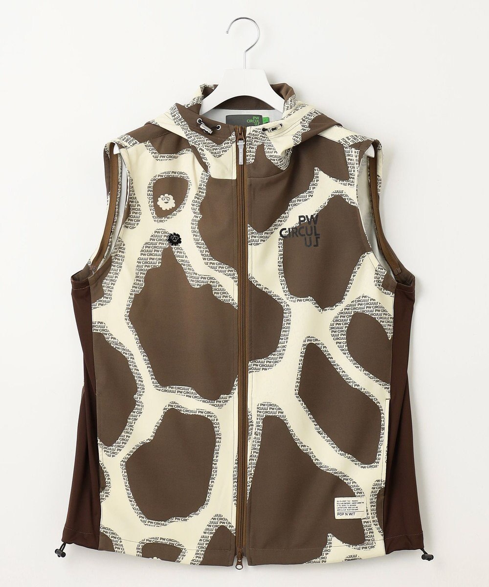 PW CIRCULUS 【袖2WAY】【MEN】プリント デタッチャブル アノラック 
