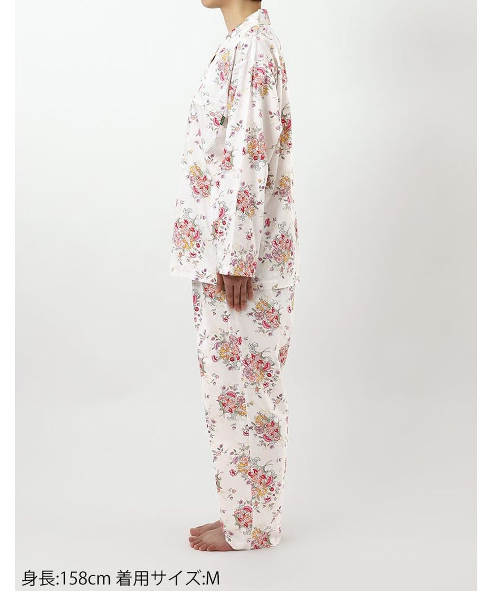 WACOAL パジャマ 長袖 長ズボン 綿100%(本体) サテン ミントン レディース NDX540 /ワコール 