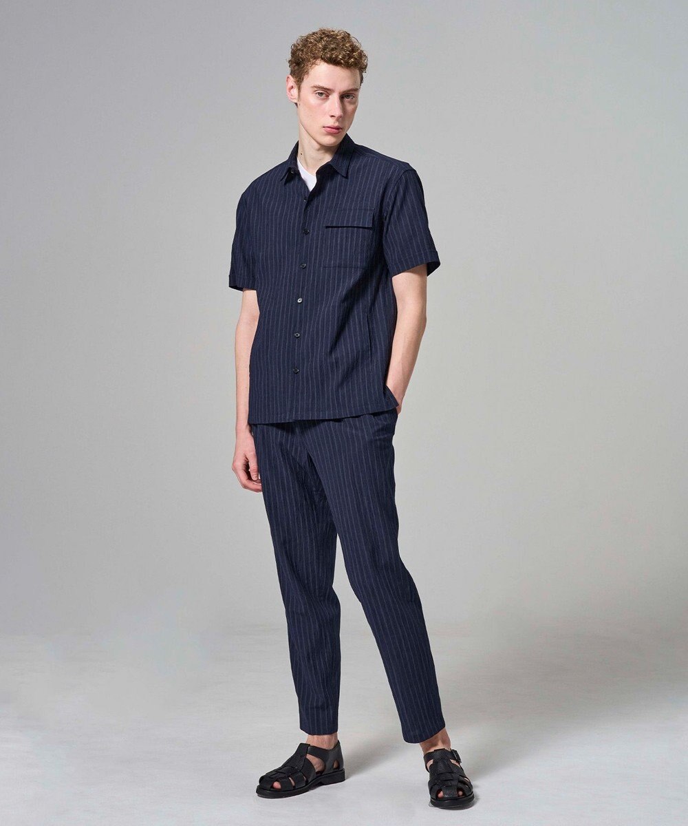 JOSEPH HOMME 【新素材】エアリッジストレッチ ドロスト付タック入りテーパードパンツ / PEGG TUCK 