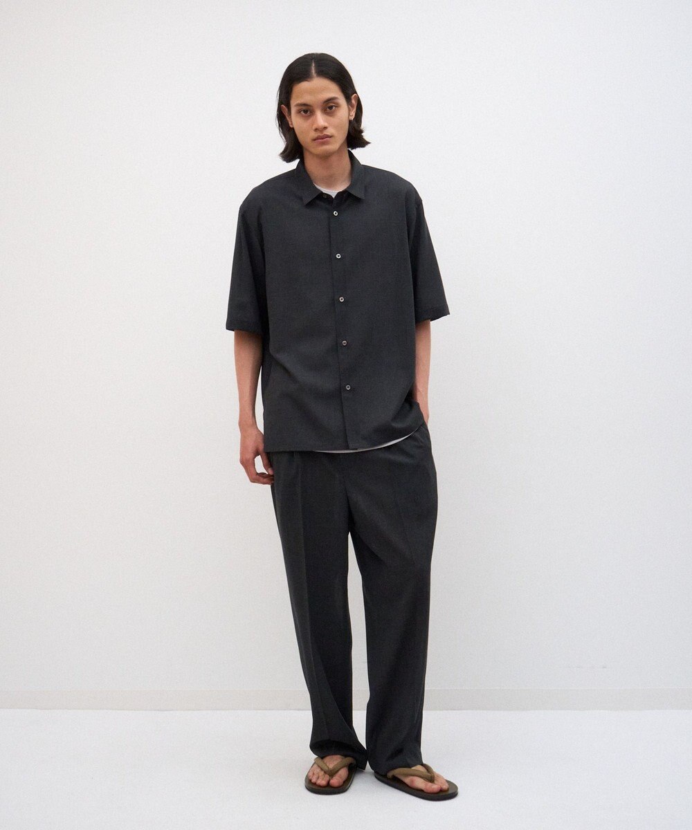ATON TWIST WOOL GAUZE | ツータックイージーパンツ - UNISEX 