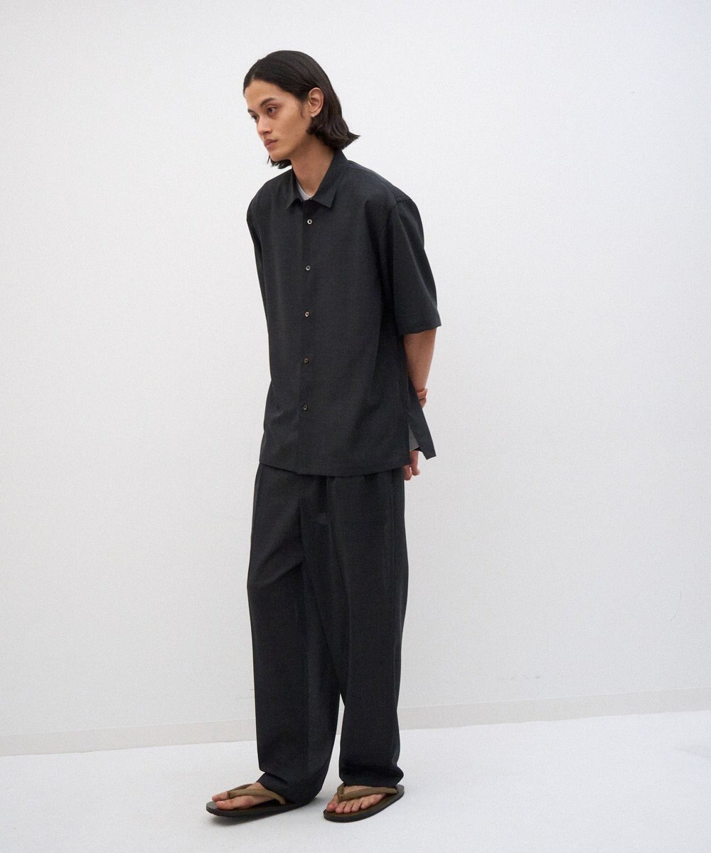 ATON TWIST WOOL GAUZE | ツータックイージーパンツ - UNISEX 