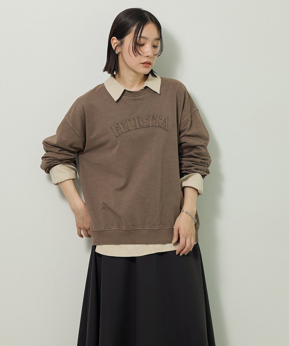 Green Parks シルキータッチストライプシャツ 