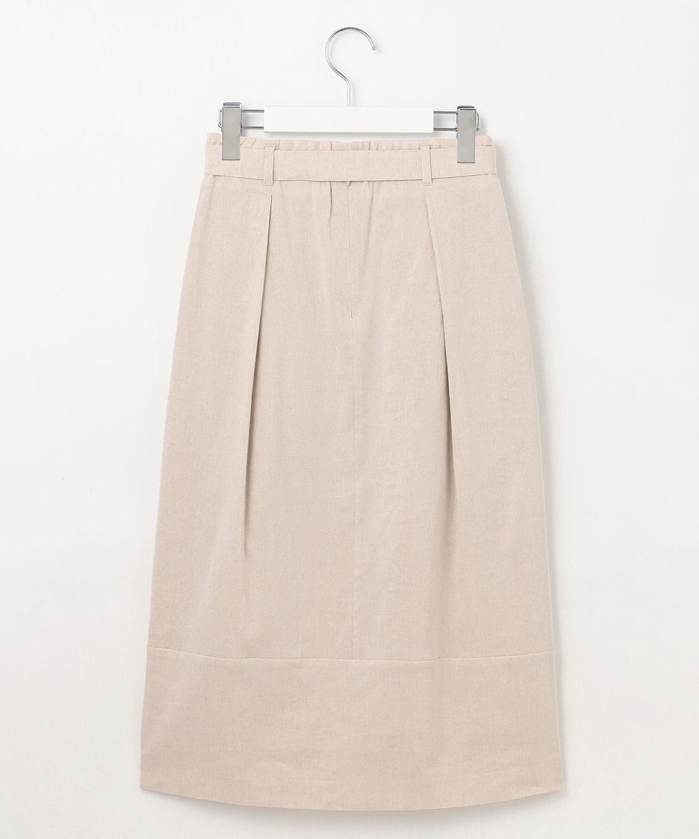 23区 【洗える】リネンレーヨンストレッチ タック スカート 