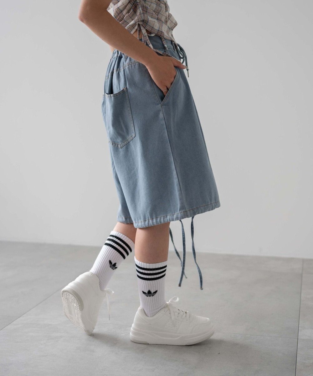 WEGO ドロストワイドルーズハーフパンツ 