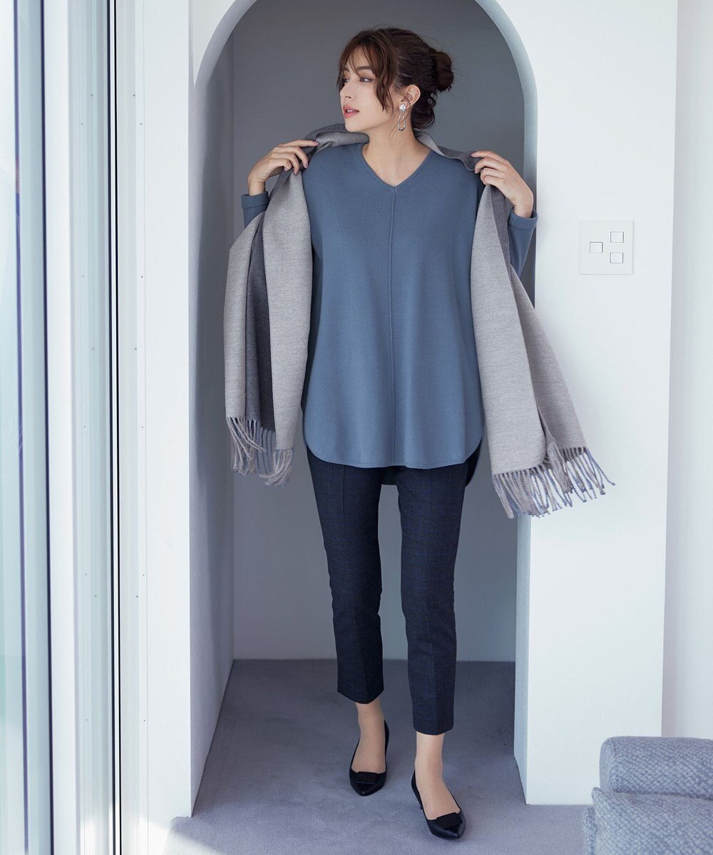 Tiaclasse 【洗える】リバーシブルデザイン大判マフラー 