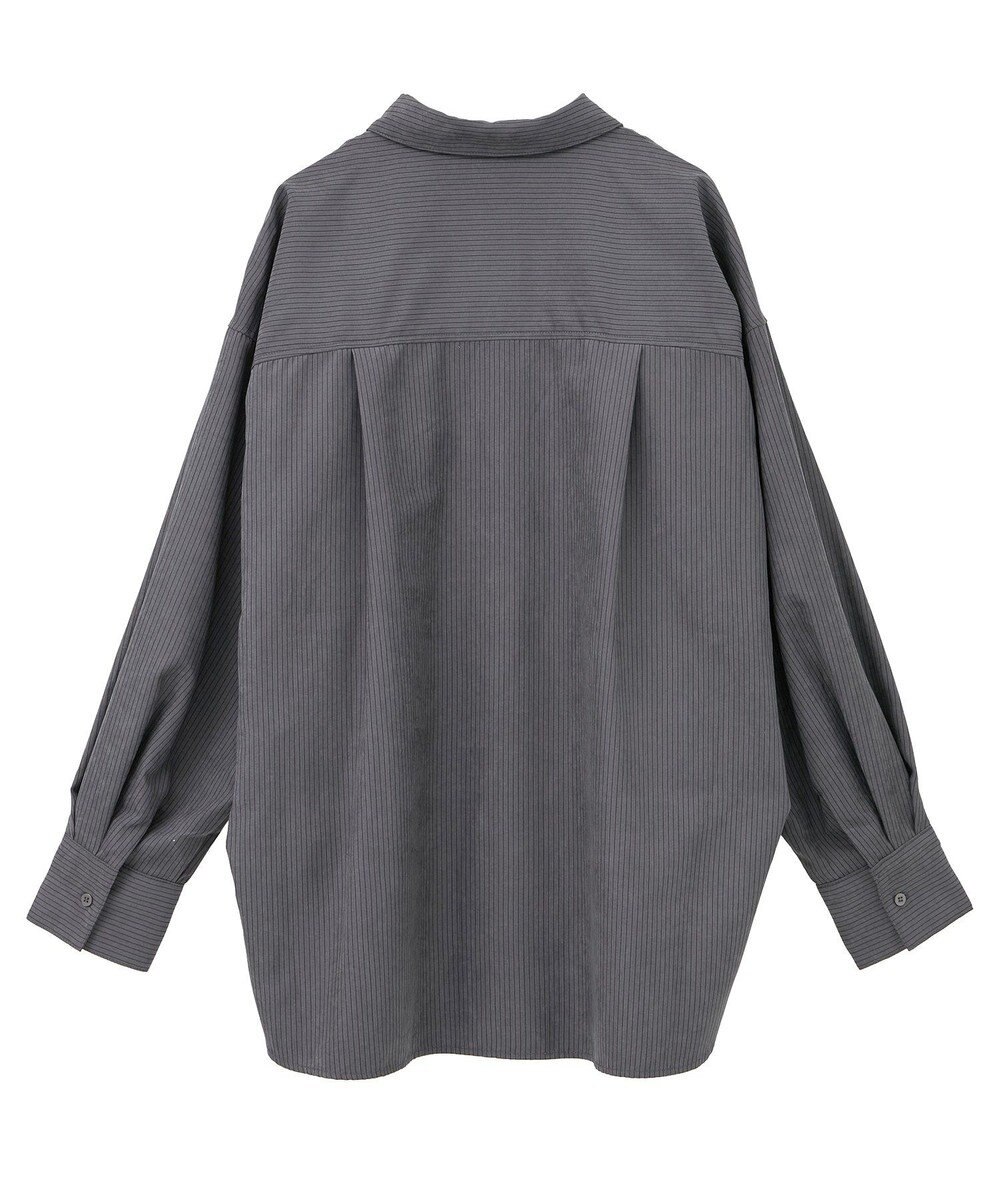 Green Parks シルキータッチストライプシャツ 