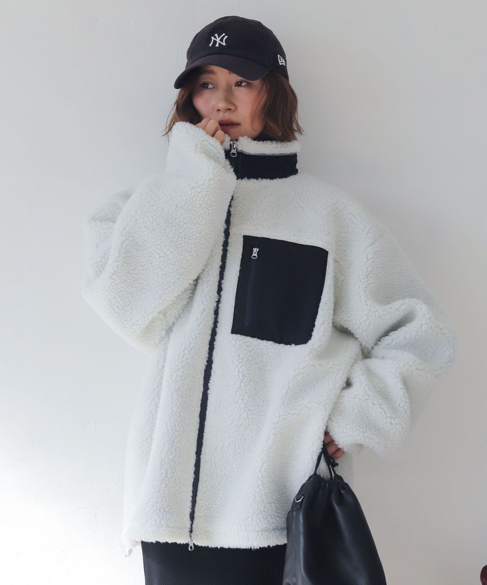 WEGO 【2025年秋冬新作アイテム/ユニセックス着用ITEM/SMLサイズ展開】ボアブルゾン 