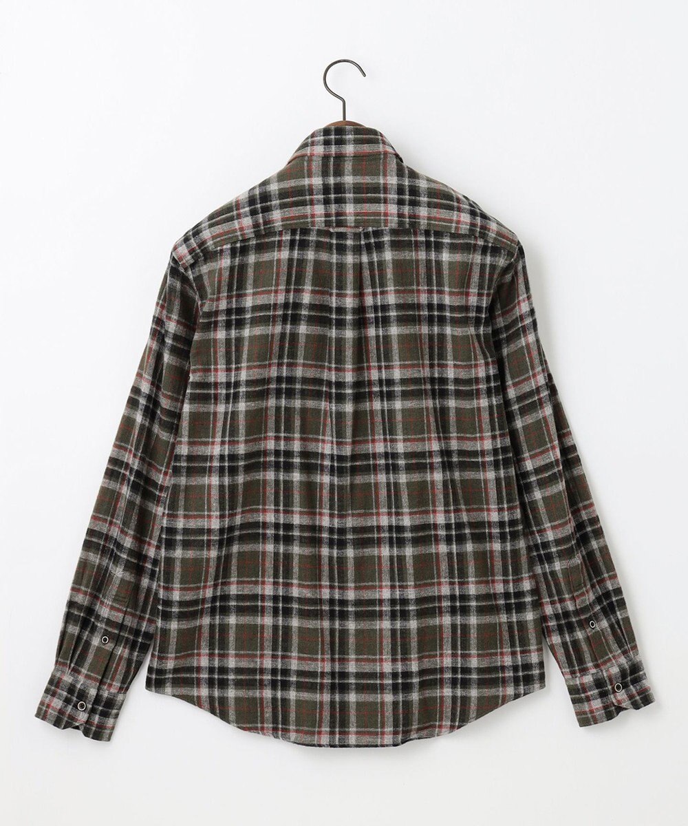 JOSEPH ABBOUD 【柔らかな肌触り/暖かい】 ラフィーコットンフランネルシャツ 