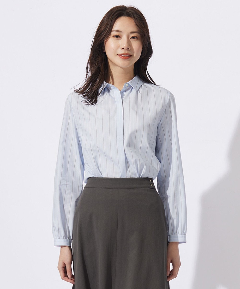 洗える】ランダムストライプ シャツカラー ブラウス / J.PRESS LADIES | ファッション通販 【公式通販】オンワード・クローゼット