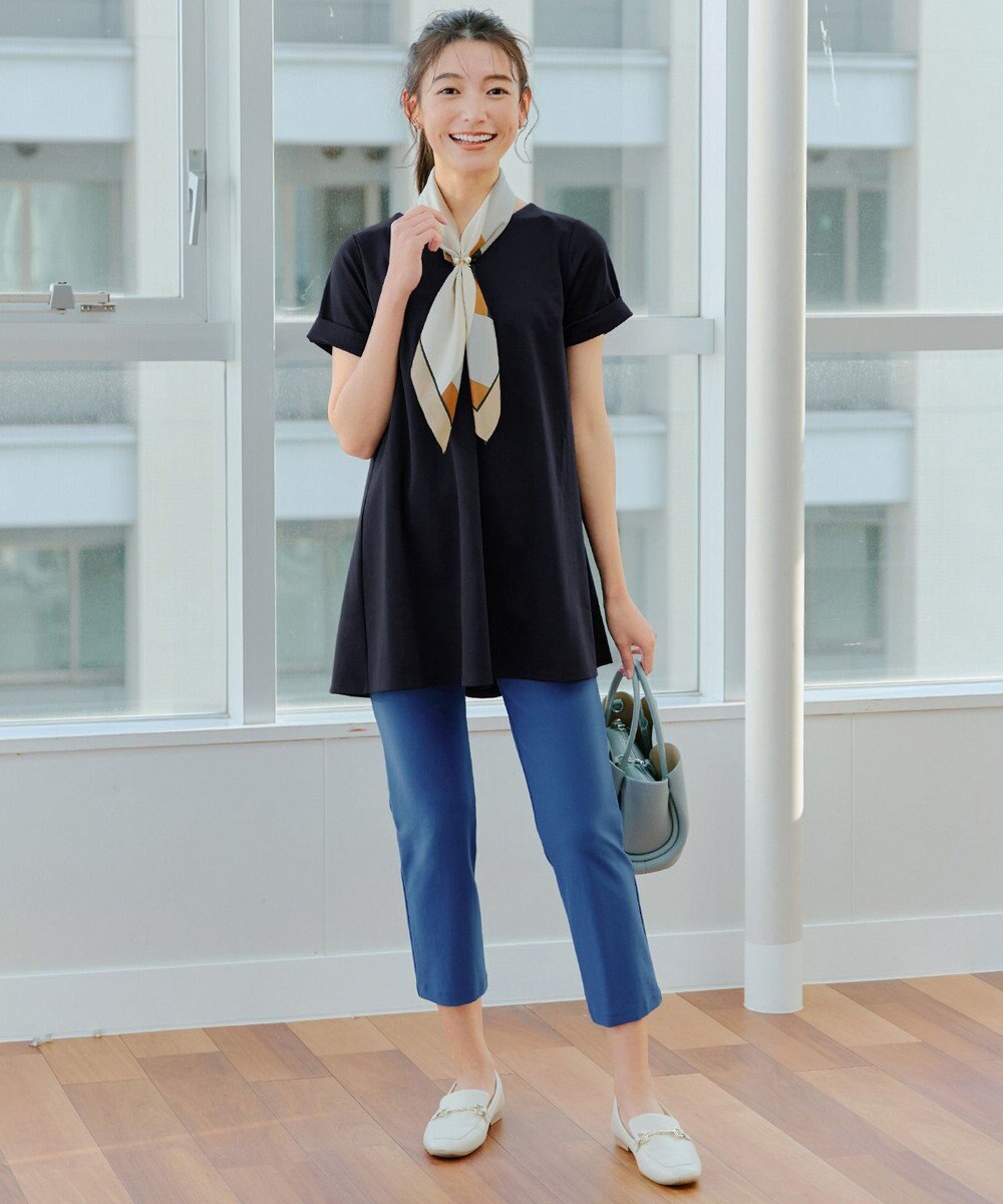 Tiaclasse 【UVカット・吸水速乾】 “きれい見え” バックフレアチュニック 