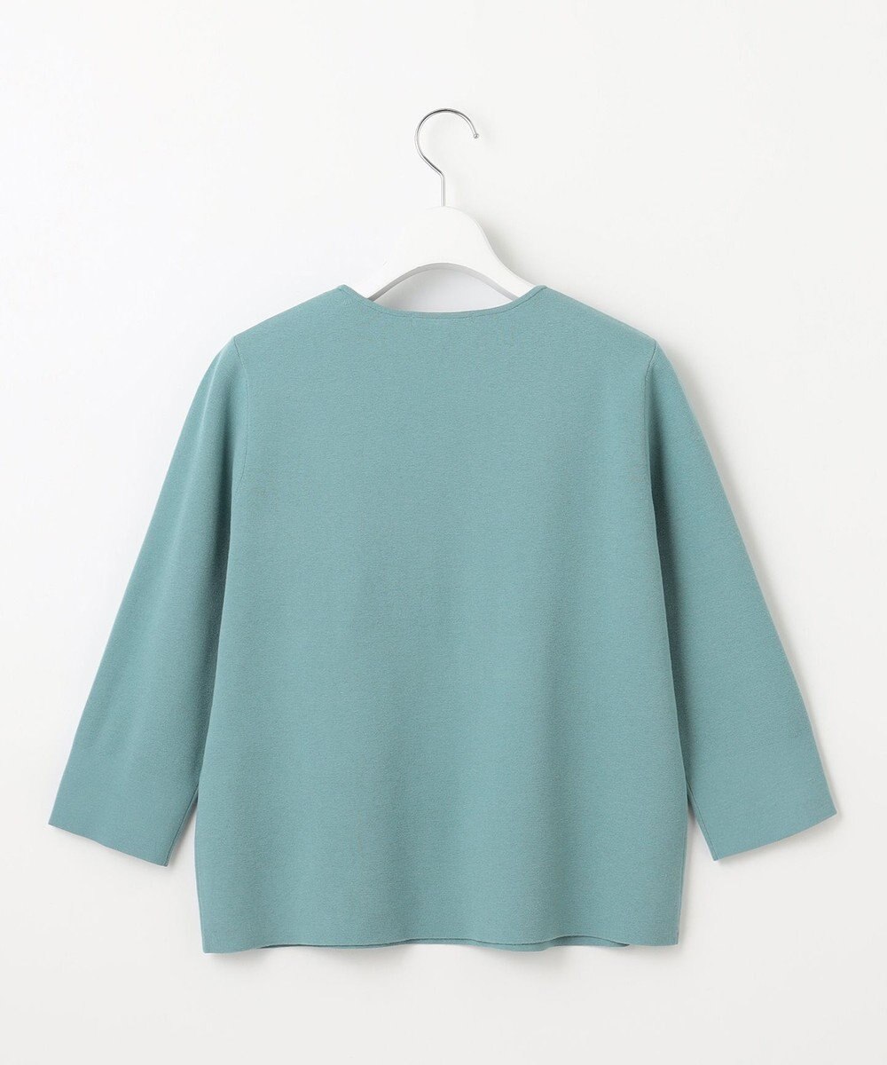 自由区 L 【アンサンブル対応・洗える】レーヨンストレッチ7分袖 ニット 