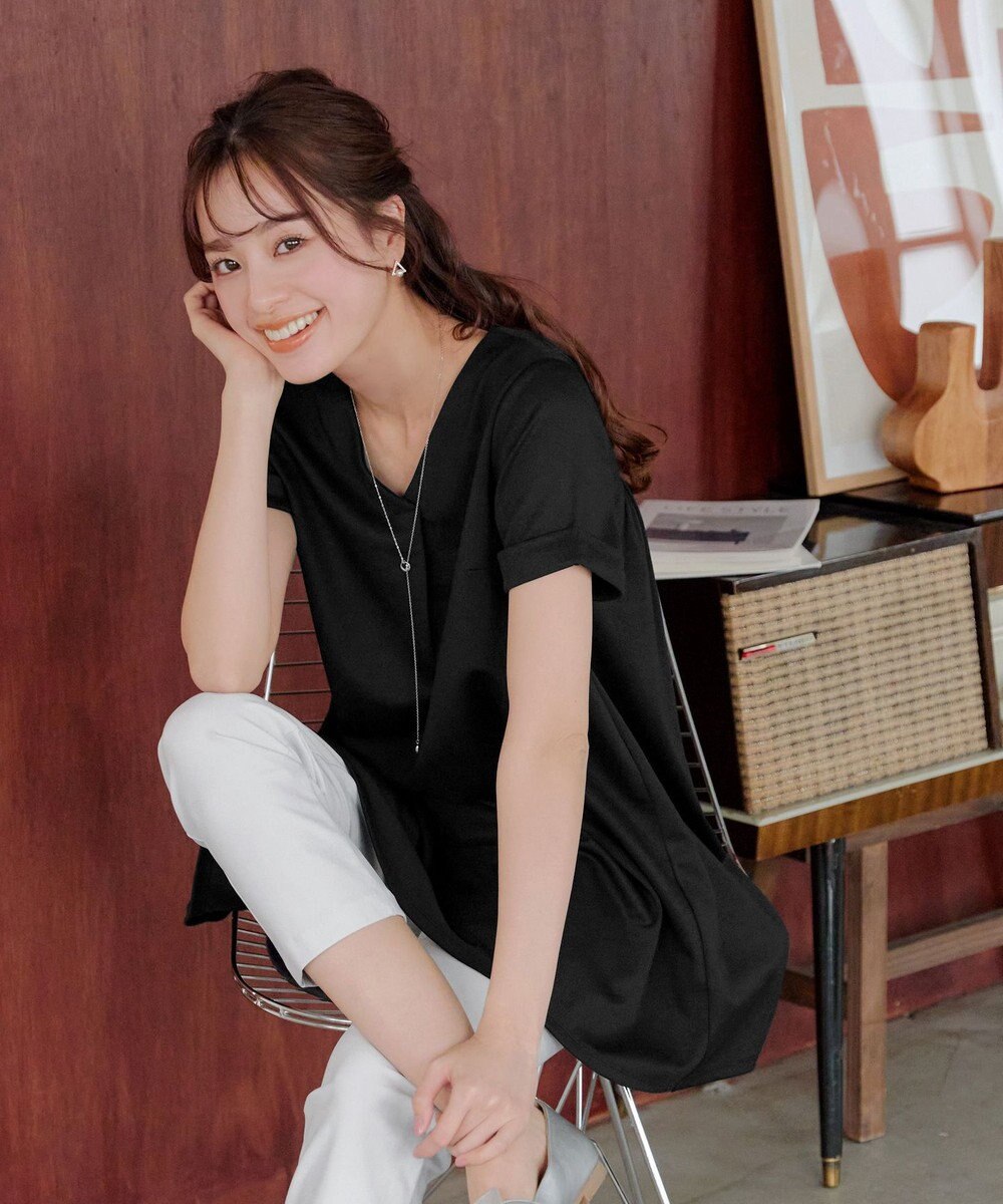 Tiaclasse 【UVカット・吸水速乾】 “きれい見え” バックフレアチュニック 