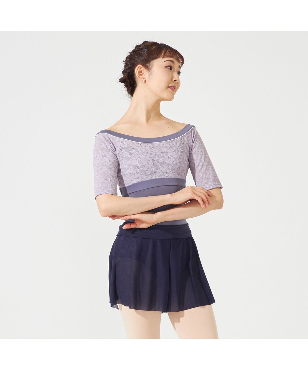 Chacott ハーフスリーブレオタード 