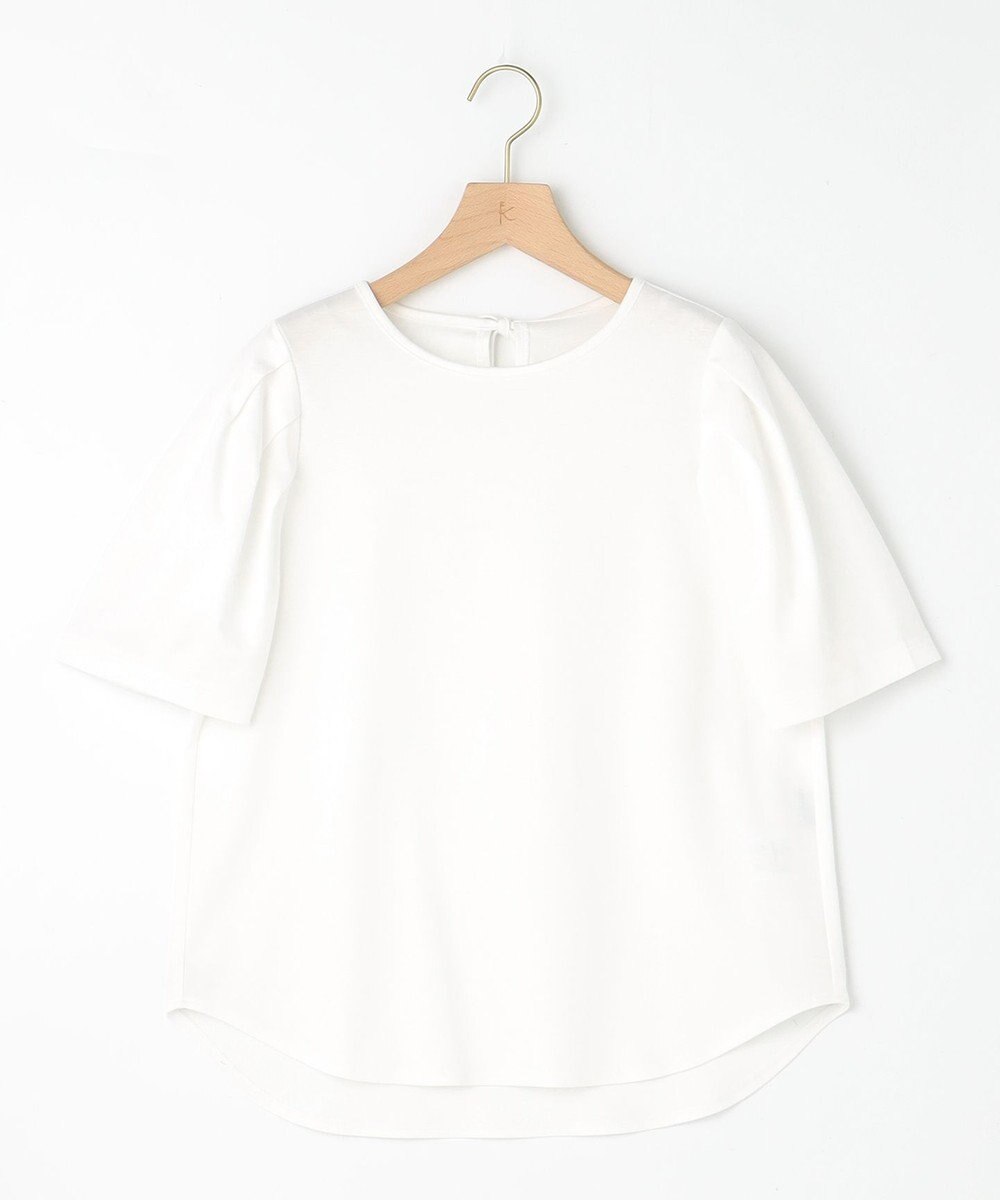 組曲 S 【洗える・接触冷感】タックスリーブポンチ カットソー 