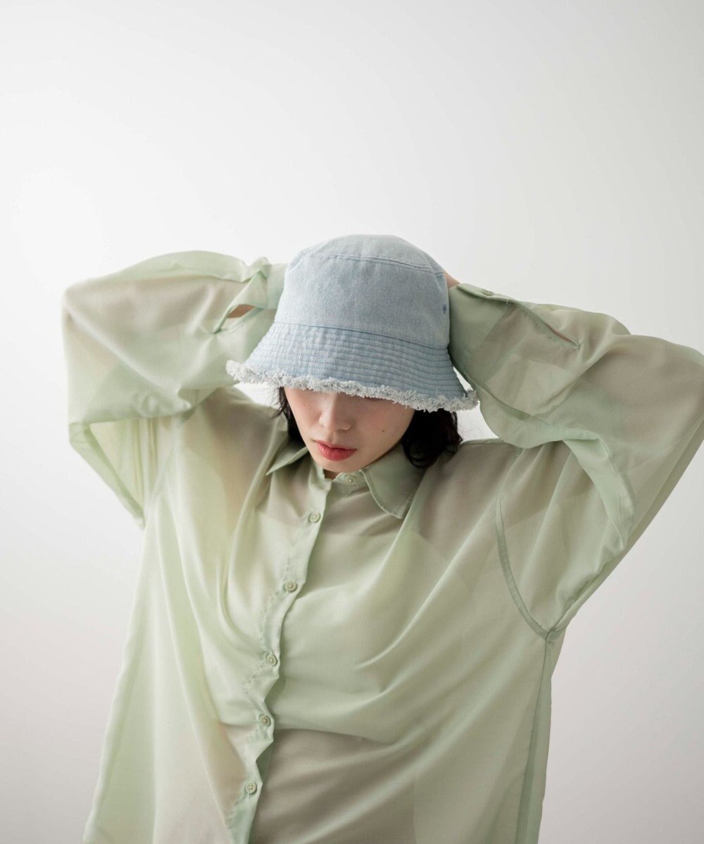 WEGO 【ユニセックス着用ITEM】デニムフリンジバケットハット 