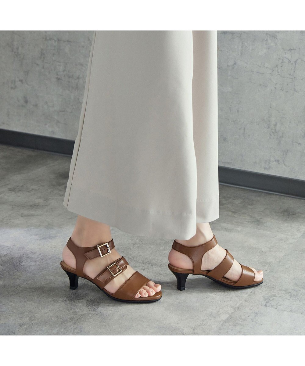 ASICS WALKING ペダラ ヒールサンダル 3E 5.0cmヒール 