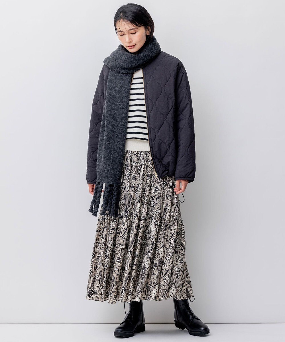 23区 L 【洗える/撥水加工】中綿 パディング アウター 