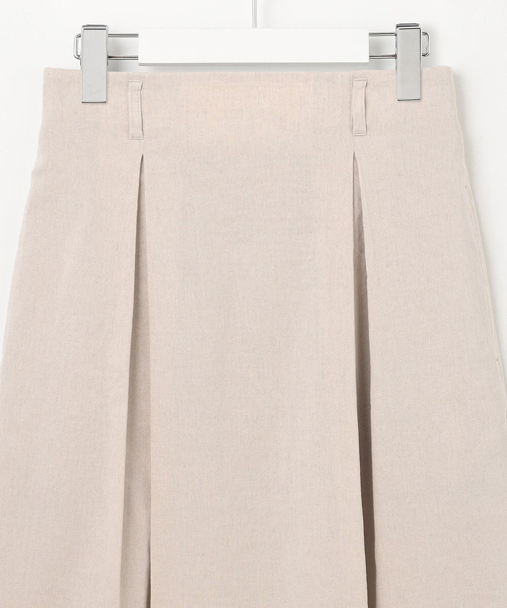 23区 【洗える】リネンレーヨンストレッチ タック スカート 