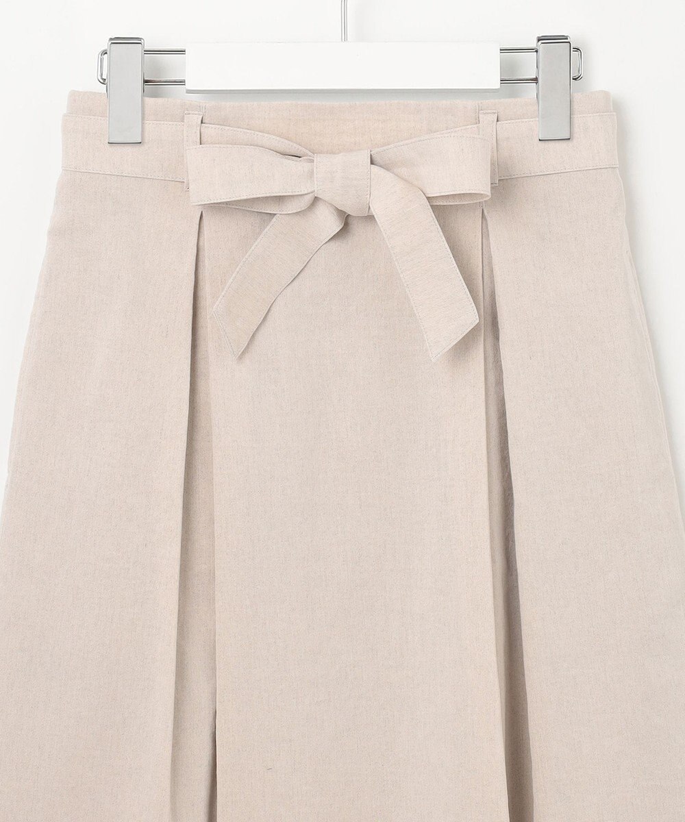 23区 【洗える】リネンレーヨンストレッチ タック スカート 