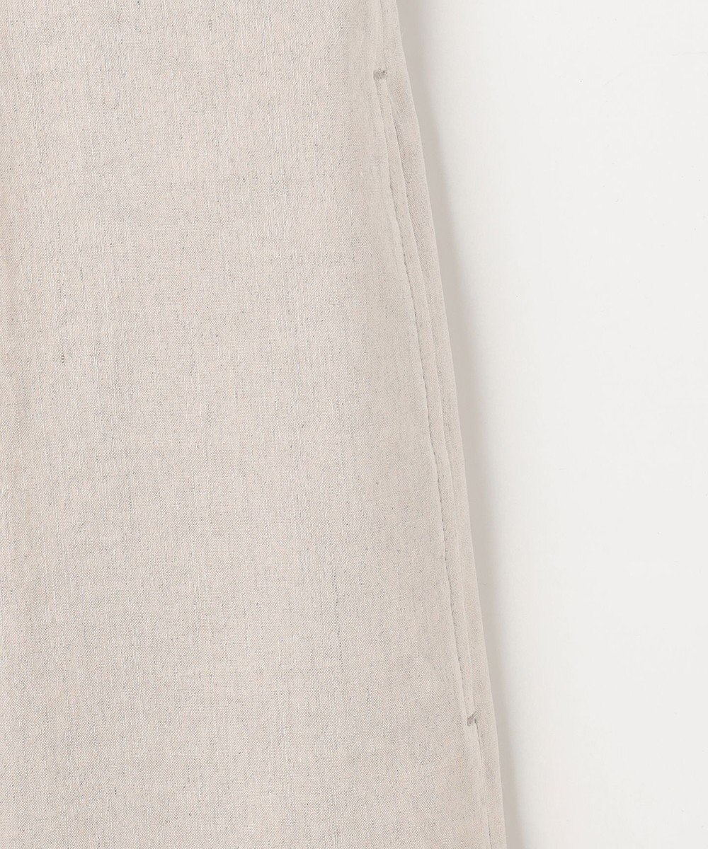 23区 L 【洗える】リネンレーヨンストレッチ タック スカート 