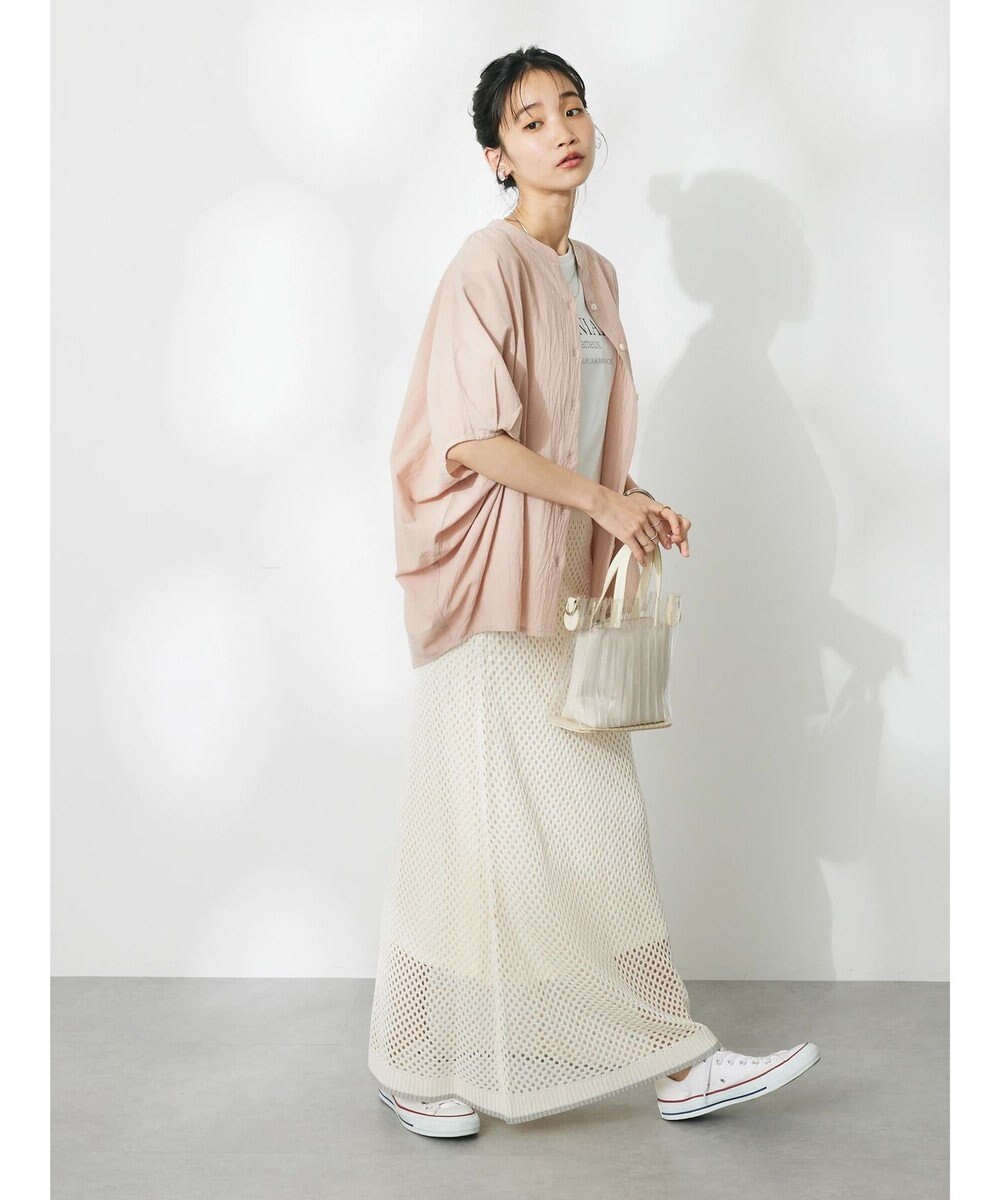 CRAFT STANDARD BOUTIQUE 配色メッシュニットスカート 