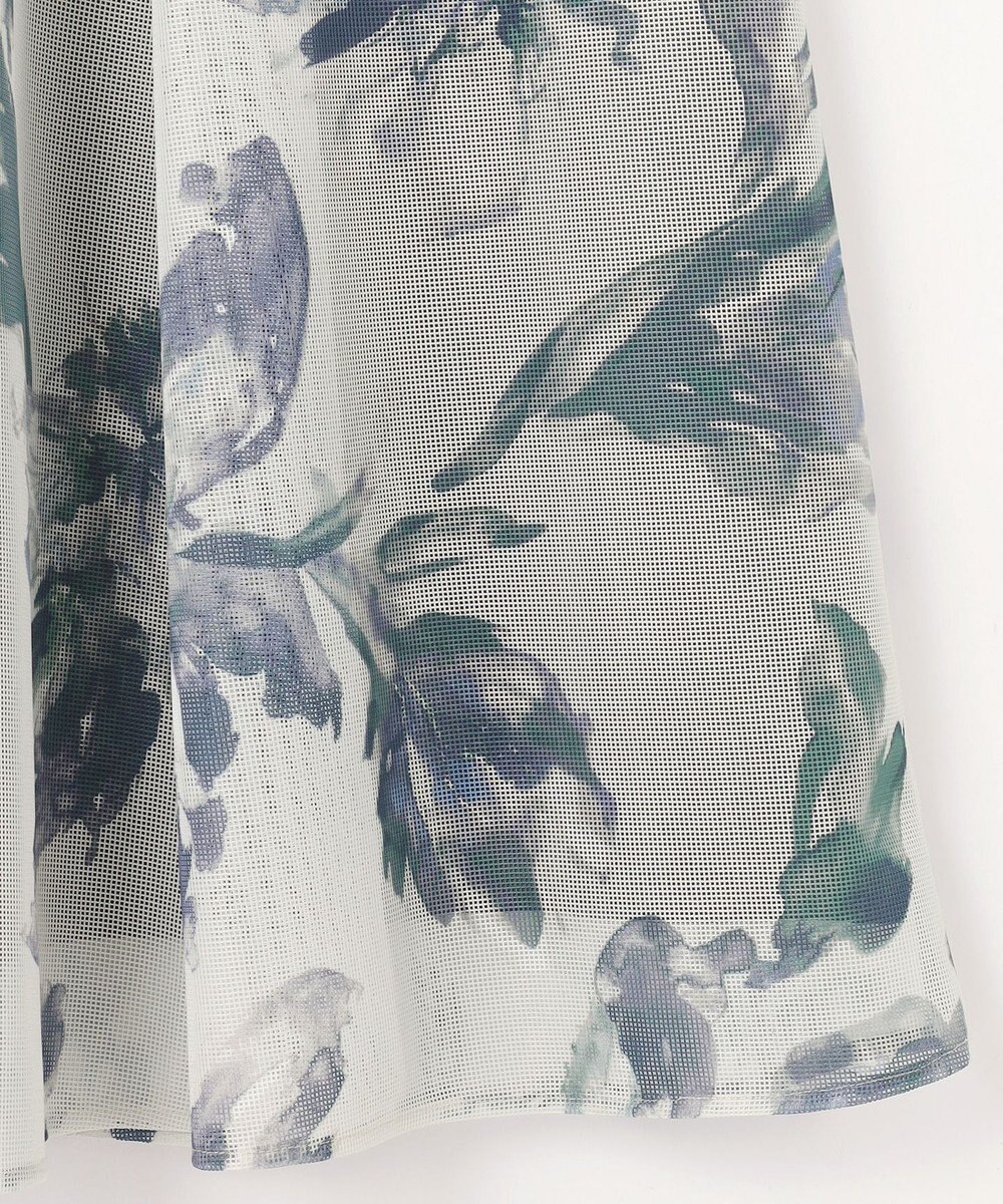 ANY SIS L 【洗える】メッシュフラワープリント スカート 