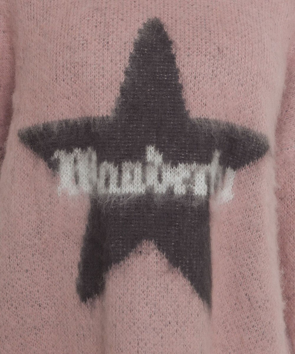 WEGO シャギーグラフィックニットBIGプルオーバー 