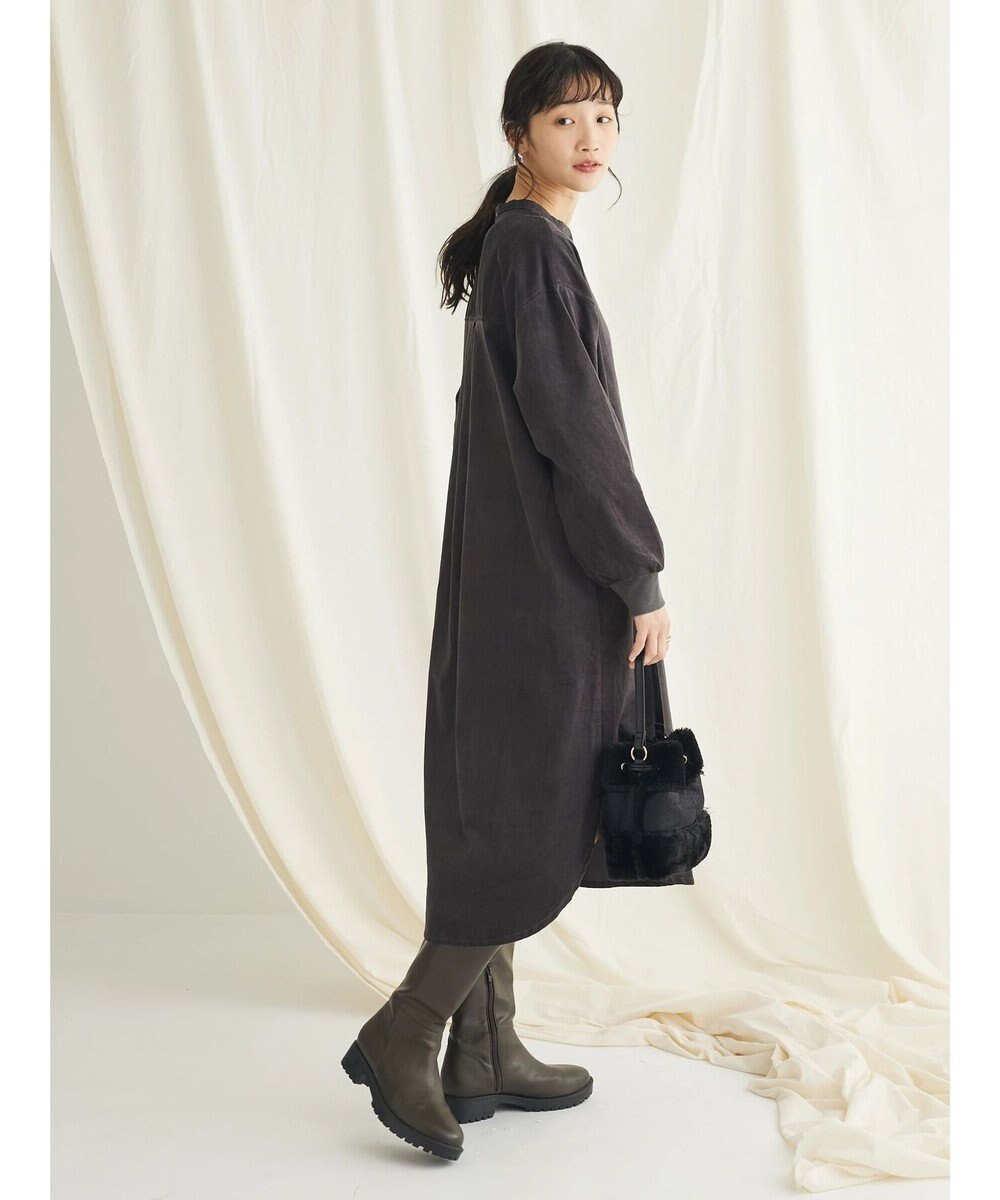 CRAFT STANDARD BOUTIQUE コーデュロイリブ付きワンピース 
