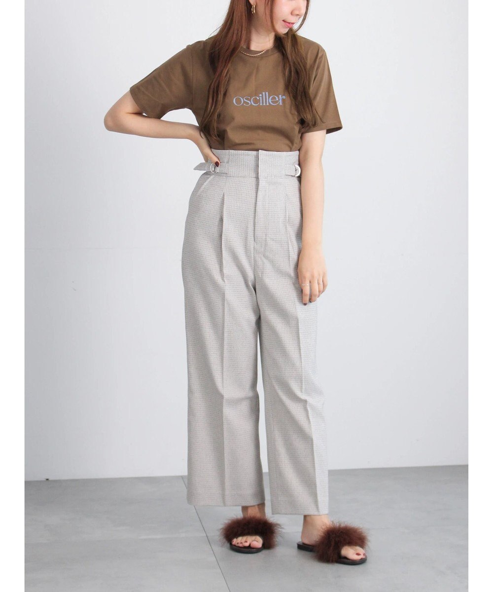 Te chichi フロッキープリントロゴTシャツ 