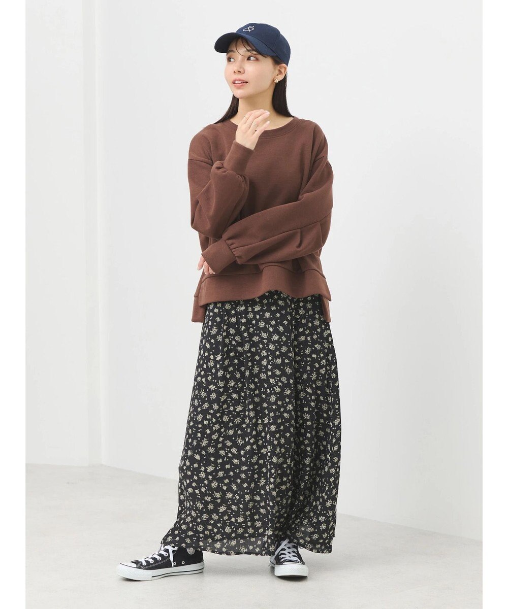 earth music&ecology キンモクセイ柄フレアスカート 