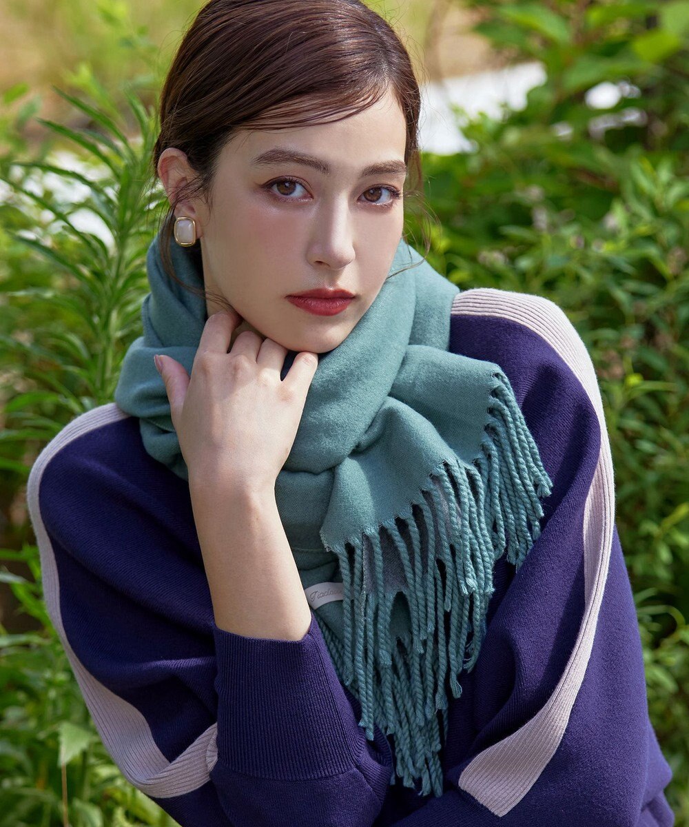 Tiaclasse 【洗える】リバーシブルデザイン大判マフラー 