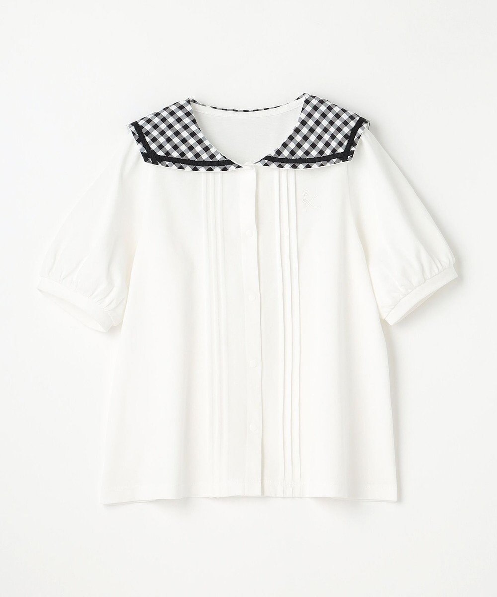組曲 KIDS 【110-140㎝】ギンガムセーラー ブラウス 
