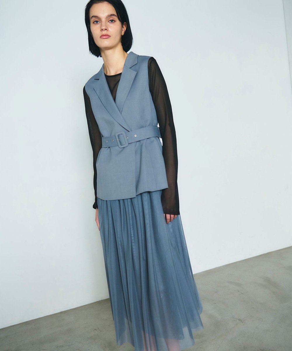 GRACE CONTINENTAL テーラーチュールワンピース 