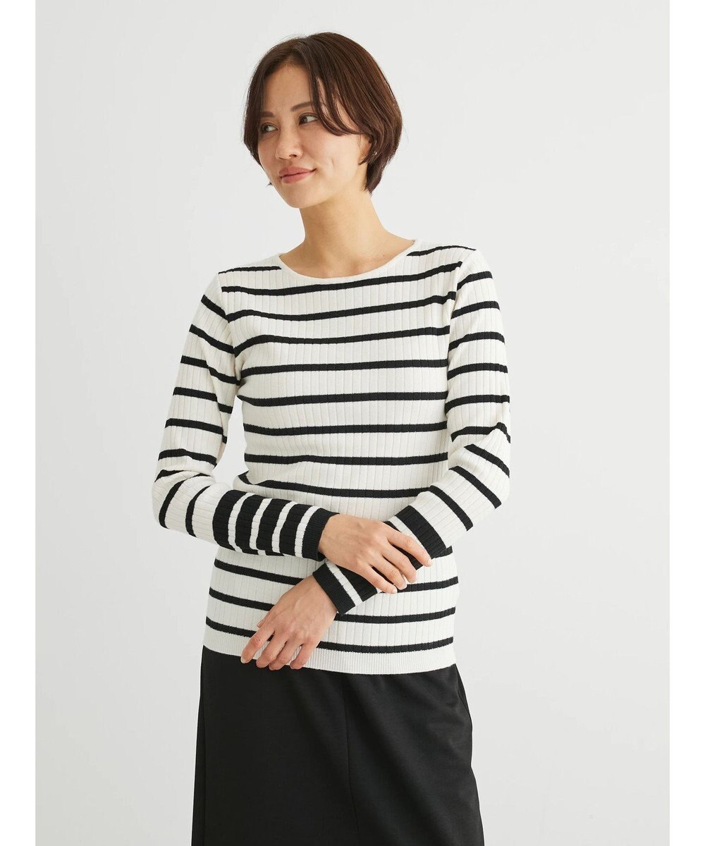 Green Parks もちやわ　ボートネックニットプルオーバー 