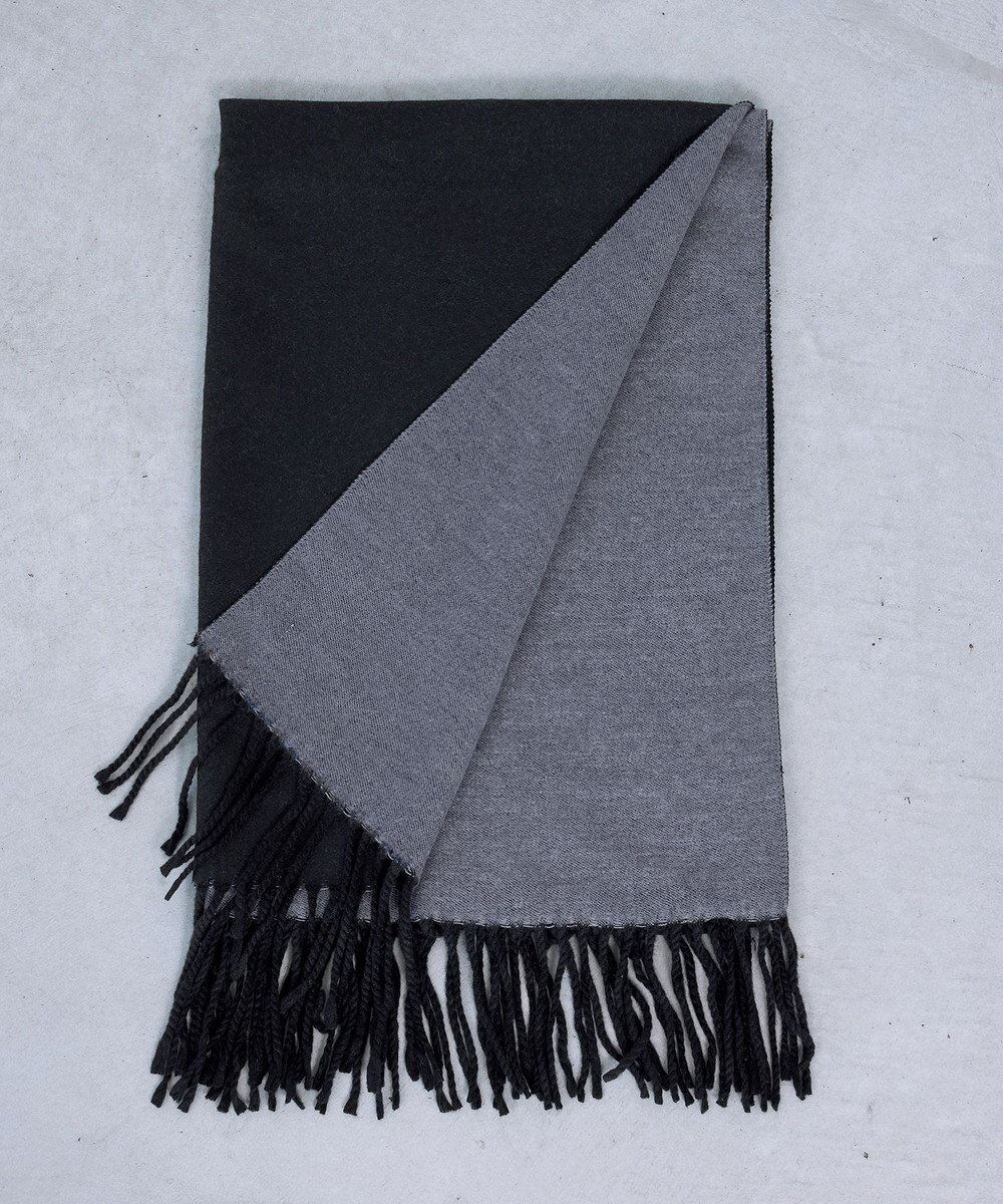 Tiaclasse 【洗える】リバーシブルデザイン大判マフラー 