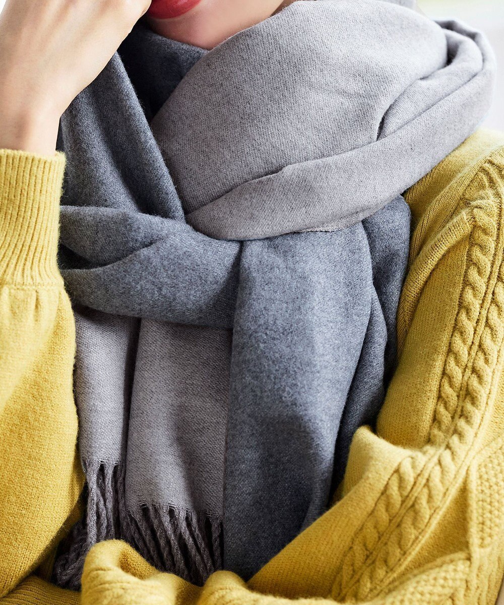 Tiaclasse 【洗える】リバーシブルデザイン大判マフラー 