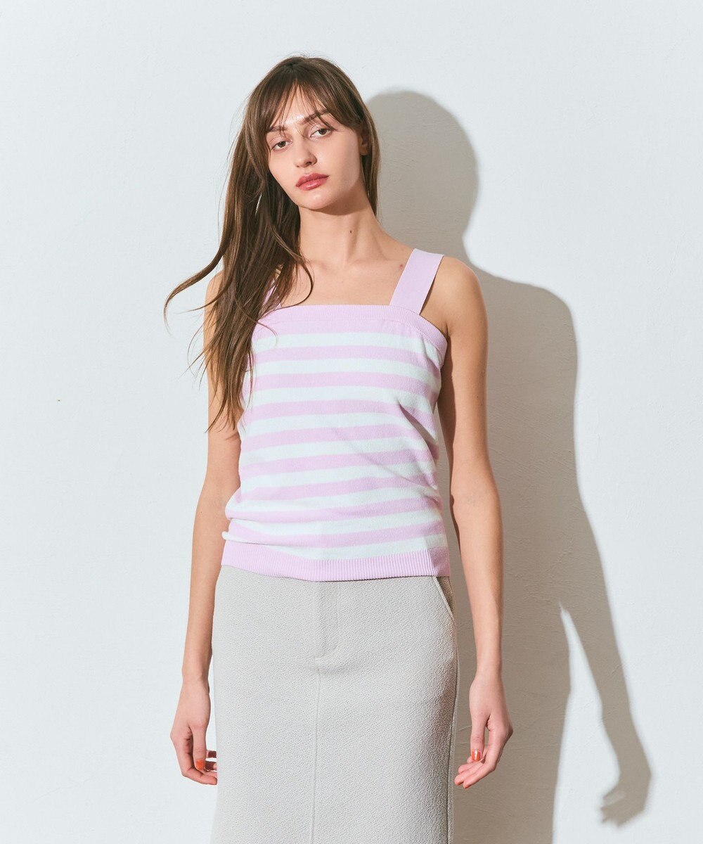 GRACE CONTINENTAL ボーダーニットキャミ 