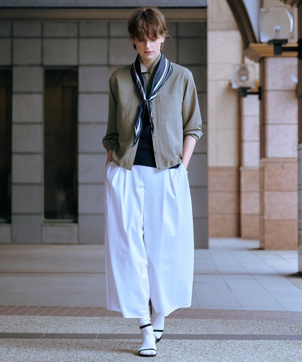 J.PRESS LADIES スクエアドット 剣先 スカーフ 