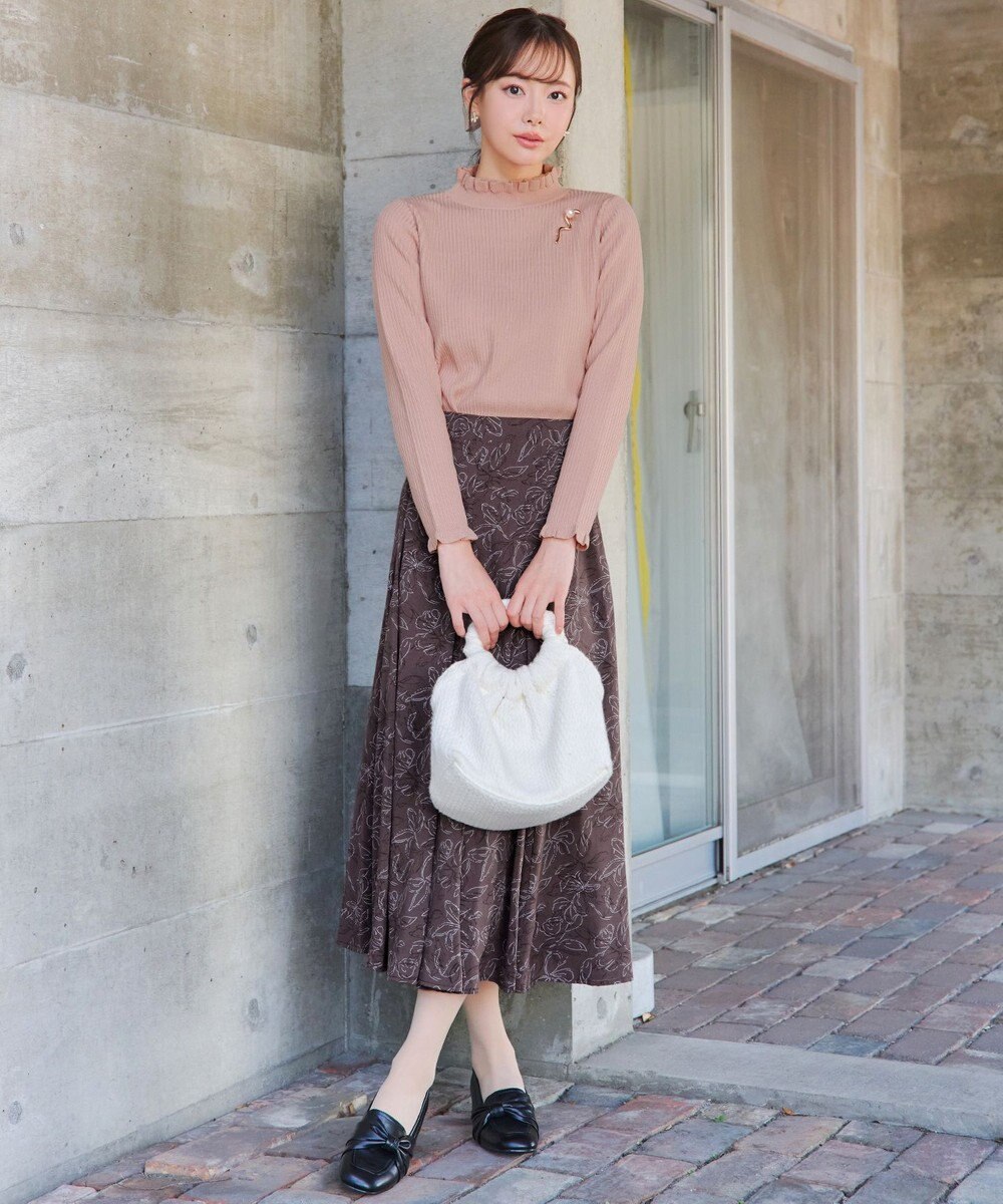 Tiaclasse 【安田美沙子さん着用・選べる2type・洗える】 フリルニットトップス 