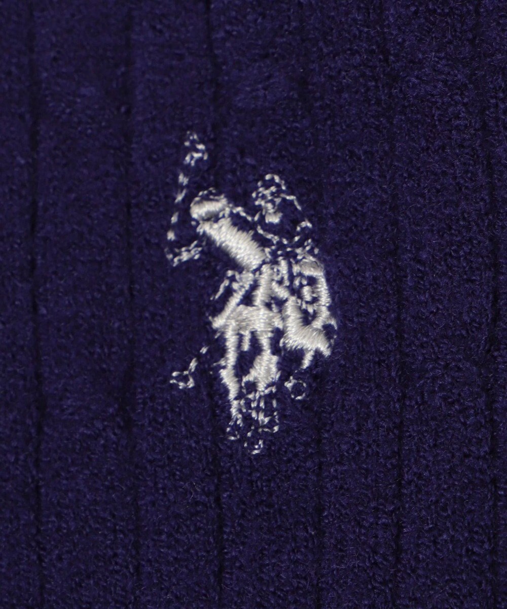 WEGO 【WEB限定/25年秋冬新作】別注USPOLOケーブルニットポロ 