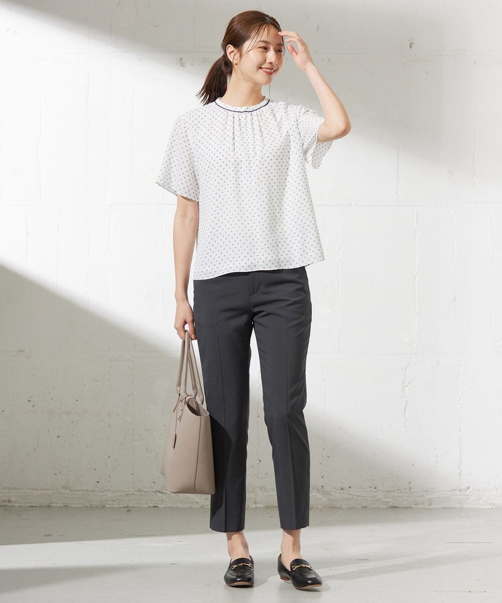 J.PRESS LADIES L 【セットアップ対応・洗える】DRYウーステッド テーパード パンツ 