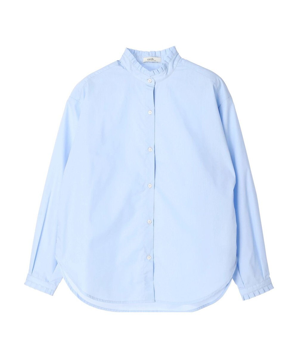 earth music&ecology Ｔ／Ｃ　スタンドフリルブラウス 