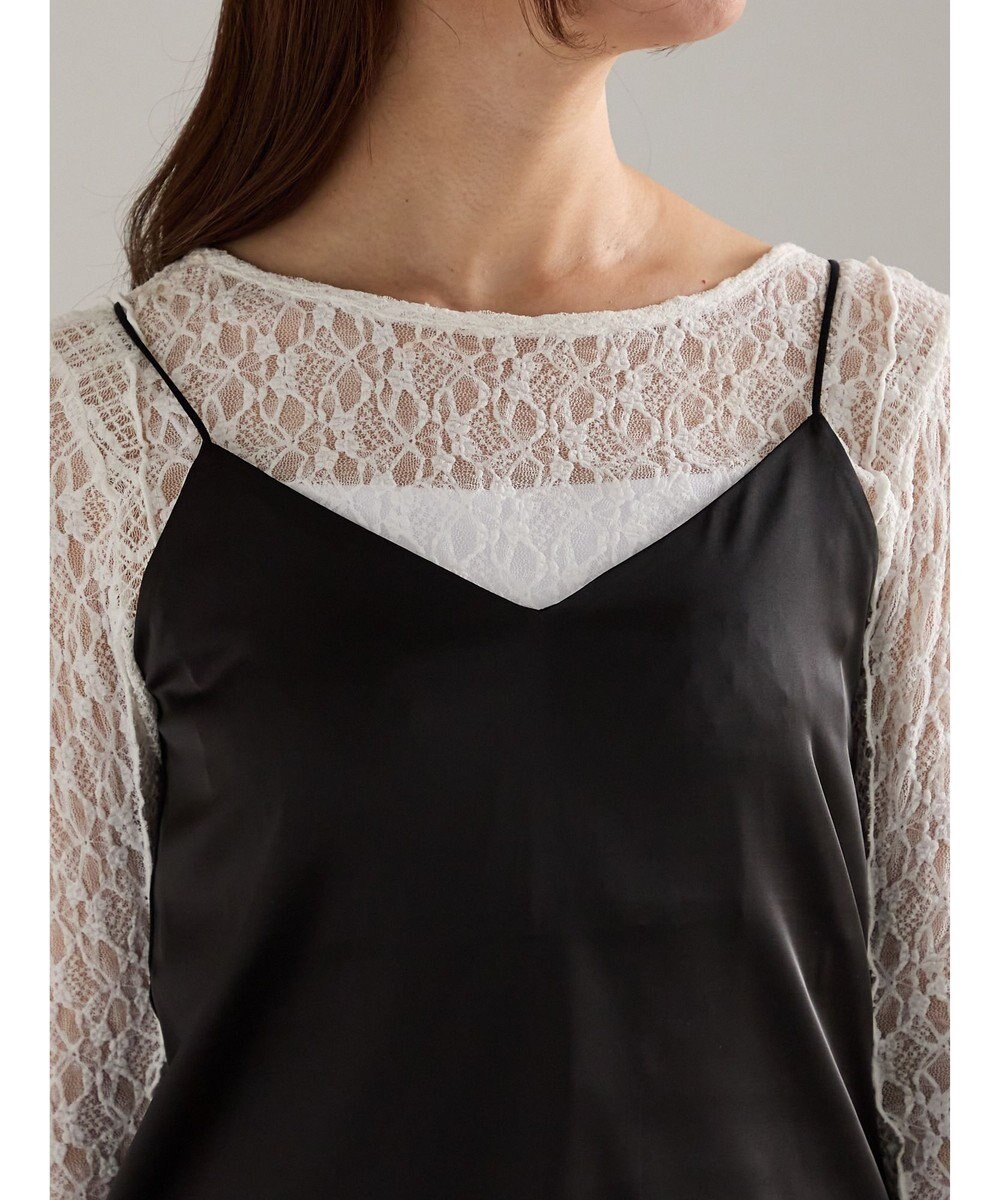 Te chichi 前後2WAYサテン&スムースキャミソール 