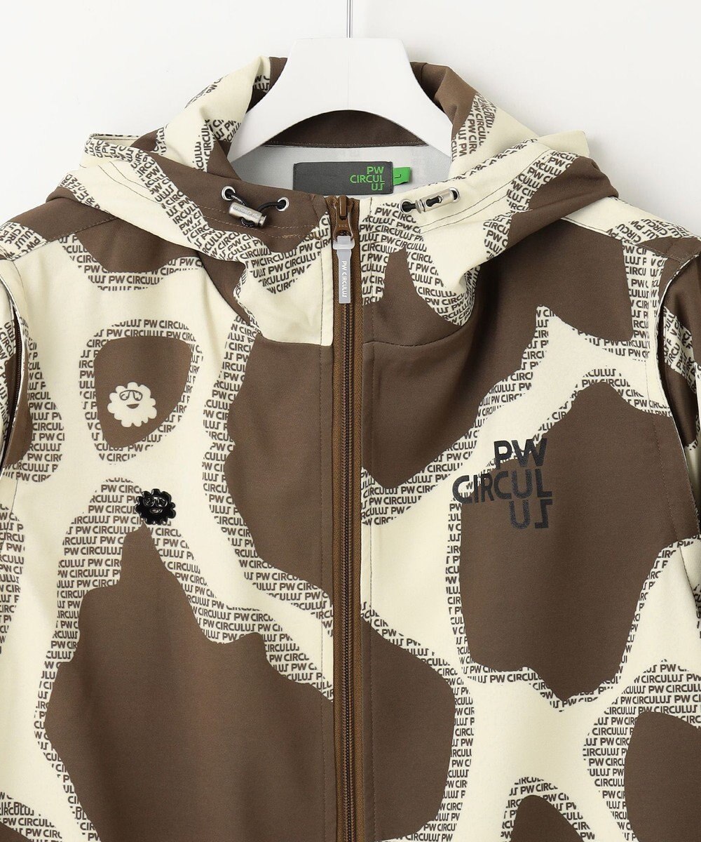 PW CIRCULUS 【袖2WAY】【MEN】プリント デタッチャブル アノラック 